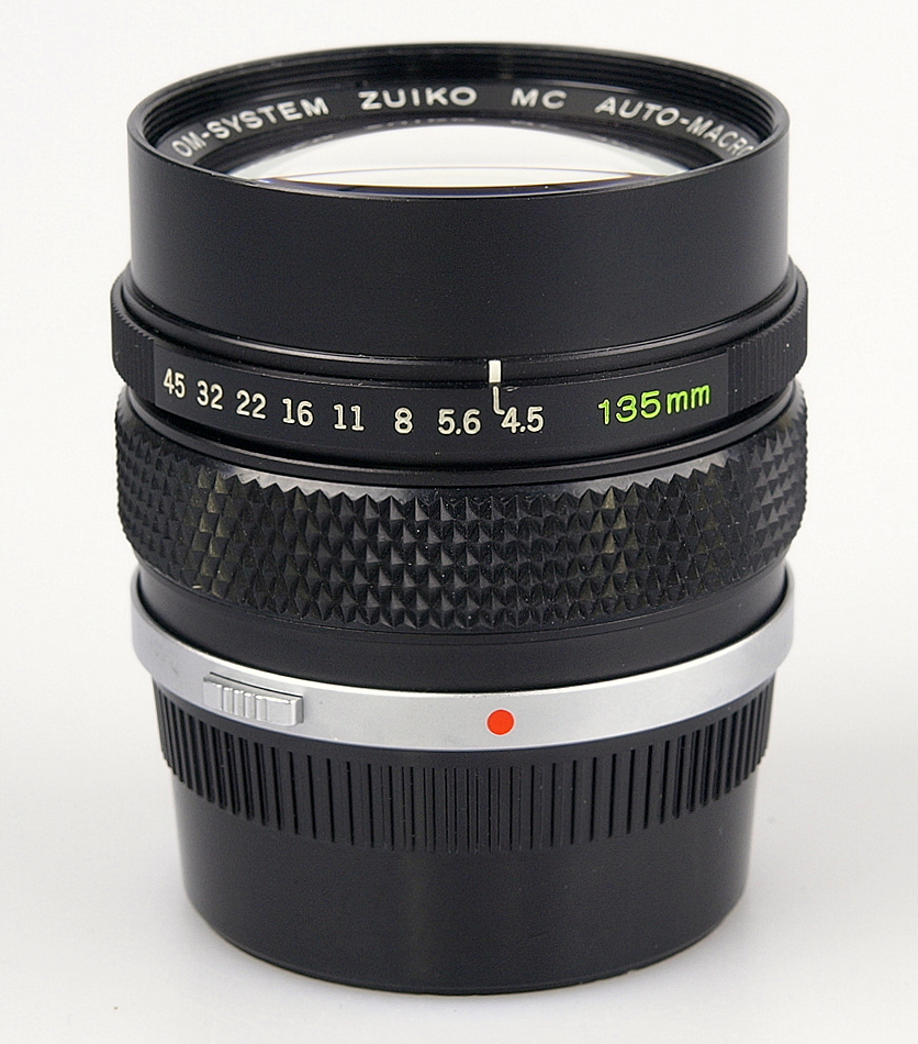 Olympus OM system Zuiko Auto-Macro 135mm F4.5 lens. Bellows