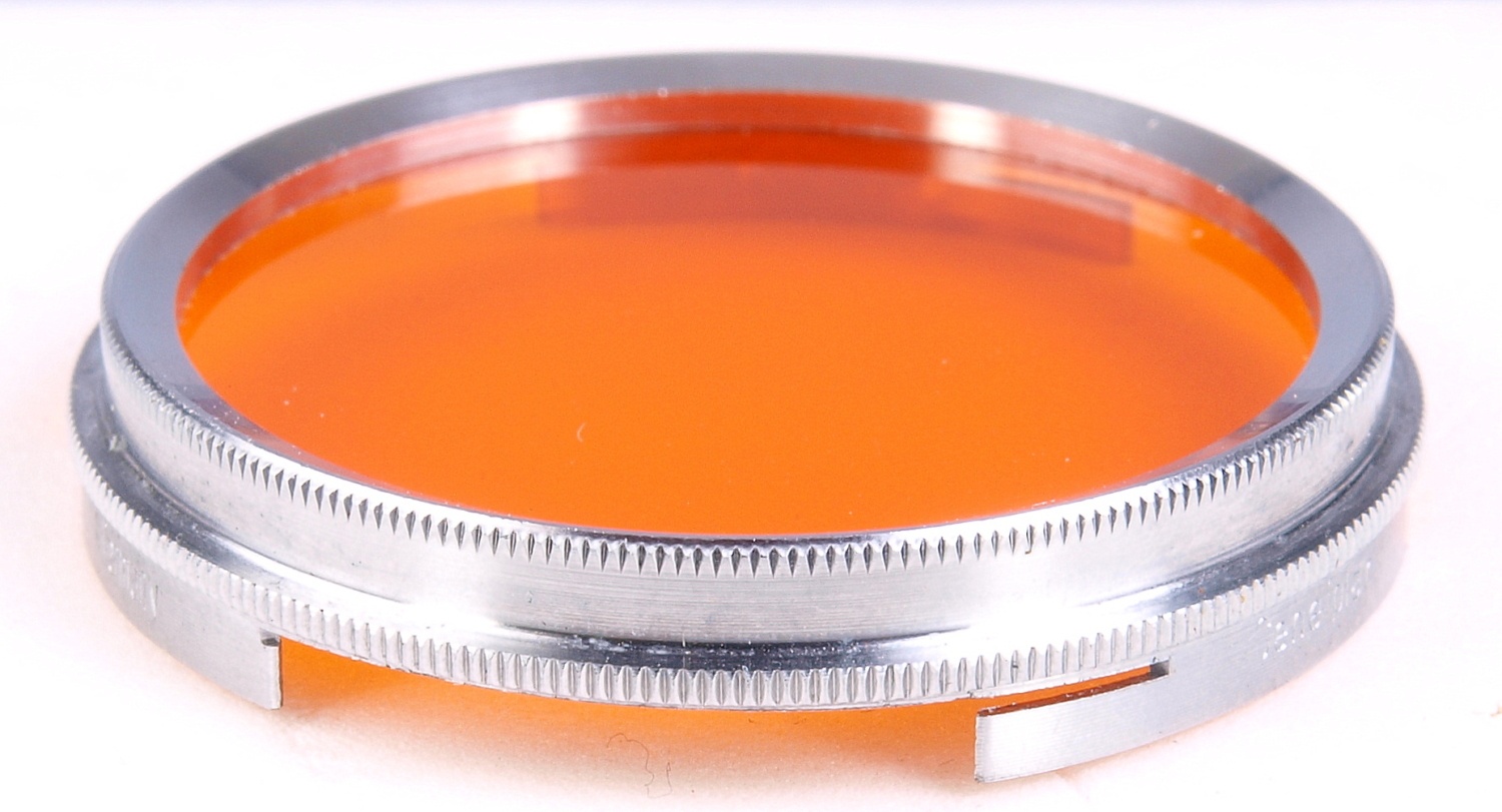 Orange filter for use with Yashica TLR , Pushon filter Wide Angle